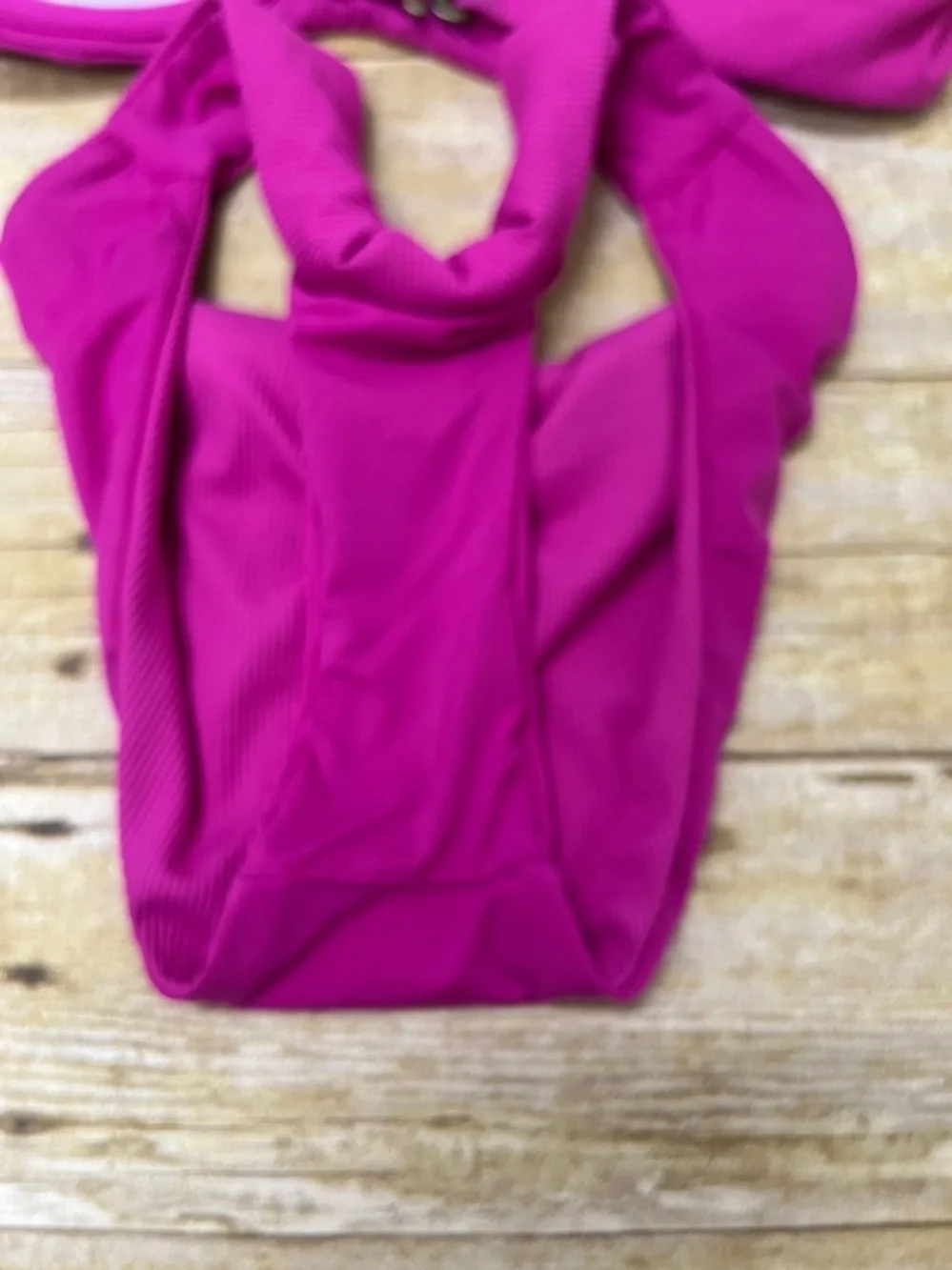 BECCA Ribbed Fuchsia Two-Piece Bikini Set Size XS - Picture 5 of 5